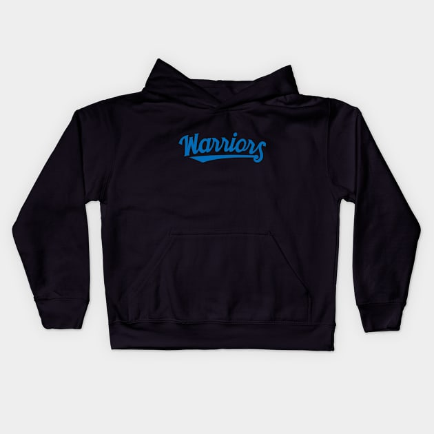 Warriors (blue swooping) Kids Hoodie by tropicalteesshop